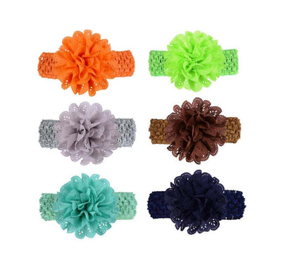 Ewanda Store 16 Pcs Chiffon Flower Headband Set for Baby Girls