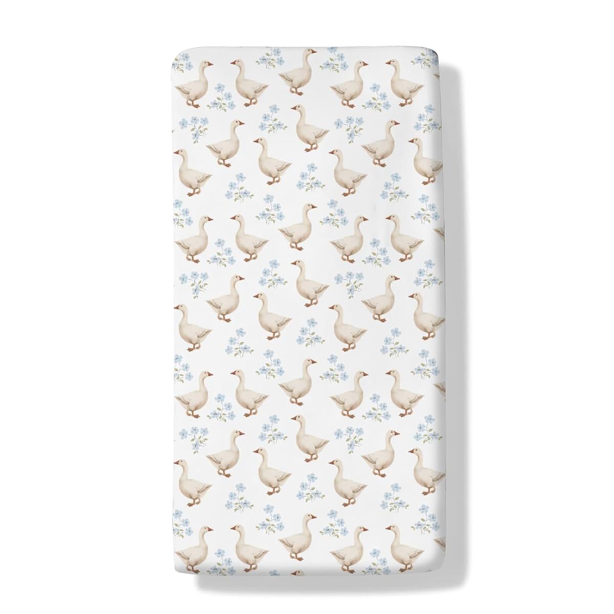 Vintage Geese Boho Floral Fitted Crib Sheets for Standard Crib Mattress