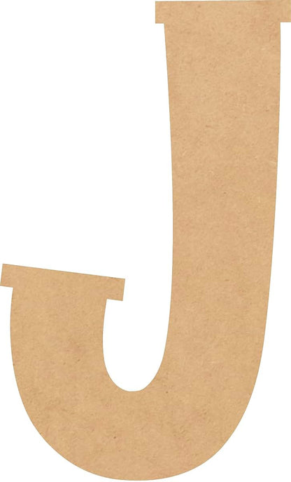 Lemon Spark Unfinished Wooden Letter J 8 Inch Nursery Decor