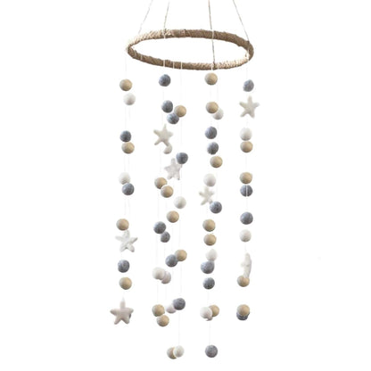 Matthew + Mae Felt Ball & Star Nursery Ceiling Mobile - Large