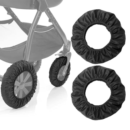 Shinetec Stroller Wheel Covers Noise Reducing Tire Protectors - Large