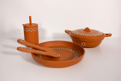 Anelia Co. Silicone Barro Mealtime Set With Suction Plate And Bowl