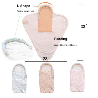 KIDDA Baby Swaddle Blanket Soft Cotton Newborn Sleeping Wrap Brown (photo 3)