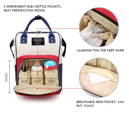 YYFRIEND Multi-Function Large Capacity Mother and Baby Bag Diaper Bag Mummy Backpack Baby Bottle Insulation Bag (photo 4)