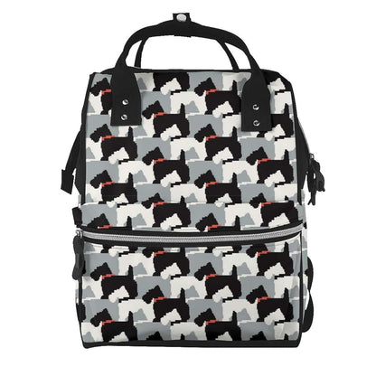 DDHSKDG Black Scottie Dogs Large Capacity Mummy Maternity Bag Diaper Backpack