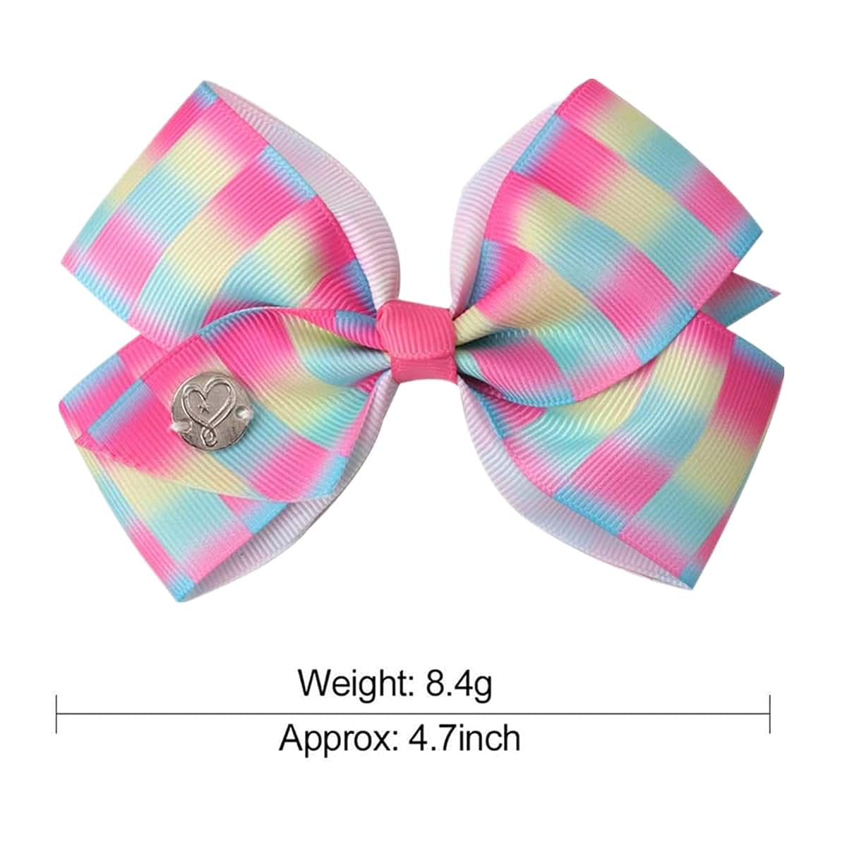 Jadalife 7-Piece Large Grosgrain Ribbon Hair Bow Set With Alligator Clips
