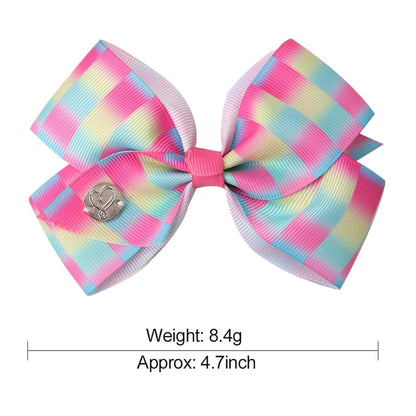 Jadalife 7-Piece Large Grosgrain Ribbon Hair Bow Set With Alligator Clips