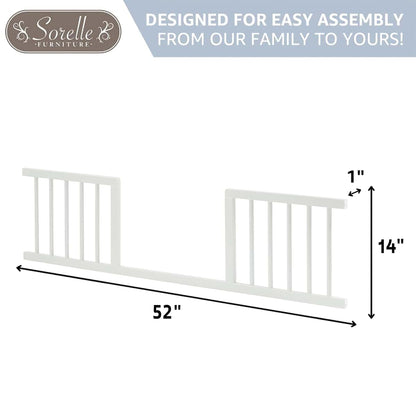 Sorelle 157 Mia Toddler Rail for Convertible Crib, White