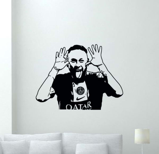 DecalworldArt Neymar Wall Decal Vinyl Sticker Football Wall Decor Brazil Player Funny Poster Wall Art Soccer Mural