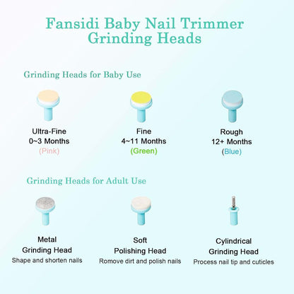Always Forever Electric Baby Nail Trimmer and Polish Set with LED Light (photo 3)