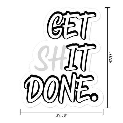 MightySkins Get Shit Done Peel and Stick Vinyl Wall Decal Sticker, 48 Inches Longest Side