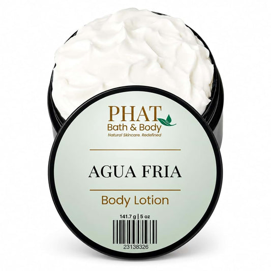 Phat Bath & Body Agua Fria Men's Body Lotion, Shea & Cocoa Butter, Moisturizing, 5 oz Jar