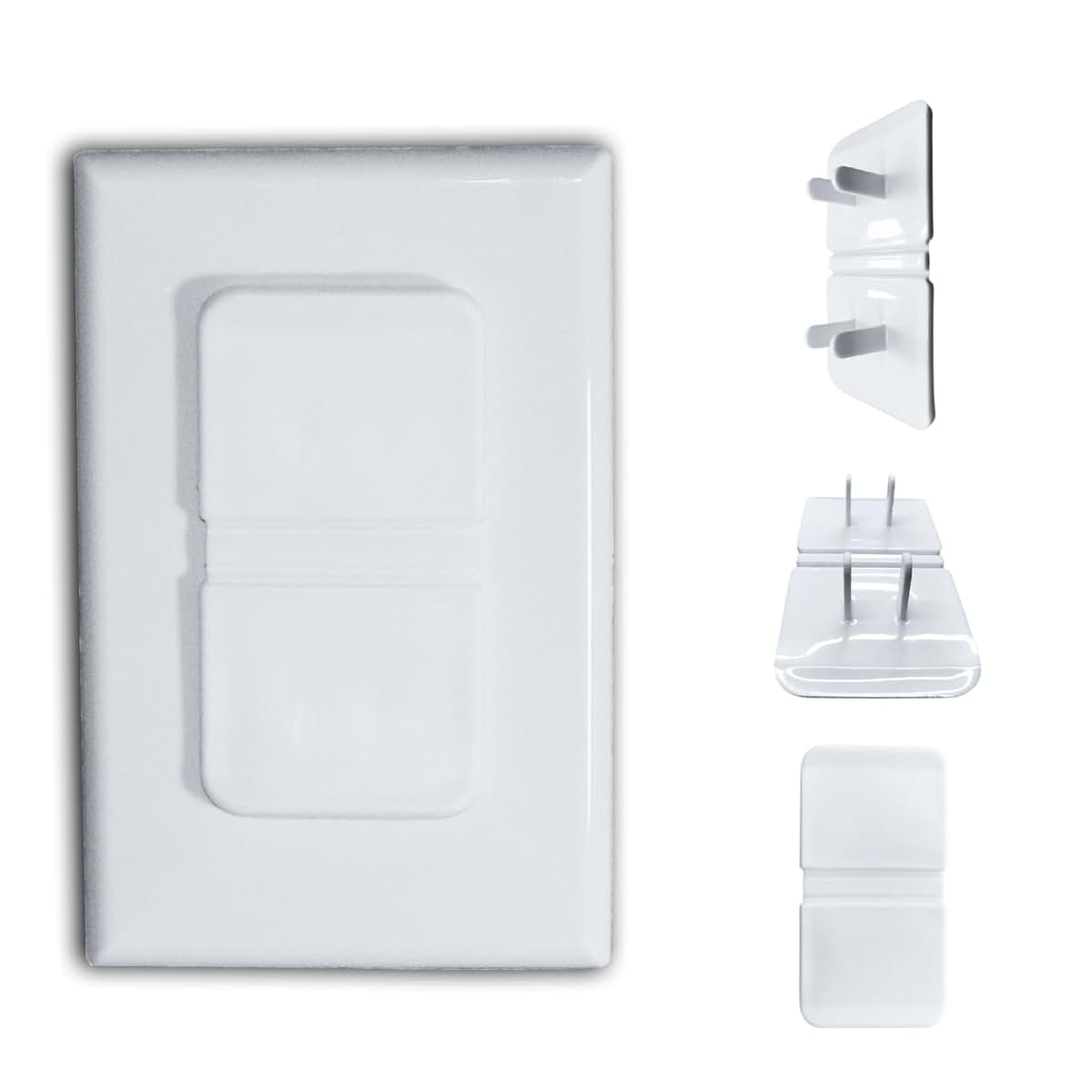Infant Tree White Double Outlet Covers Baby Proofing (20 Pack, 40 Sockets) | Baby Proof Plug Covers for Electrical