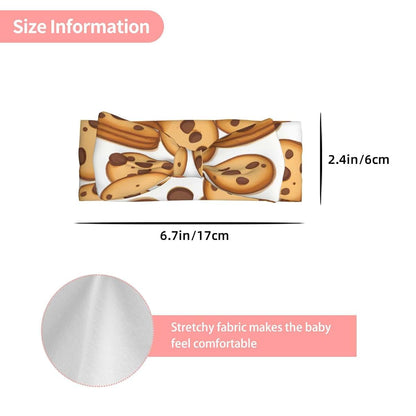 Broleo Cookies Food Print Baby Bow Headband (photo 3)
