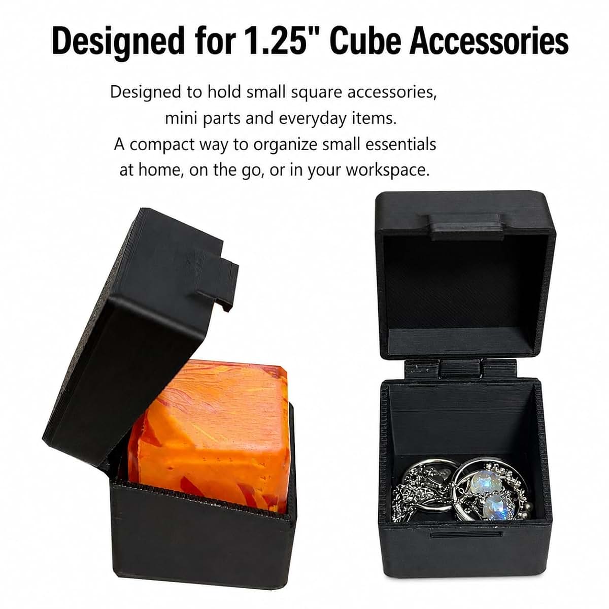 TAOVANA 2-Pack Storage Case for 1.25" Cube Black (photo 4)