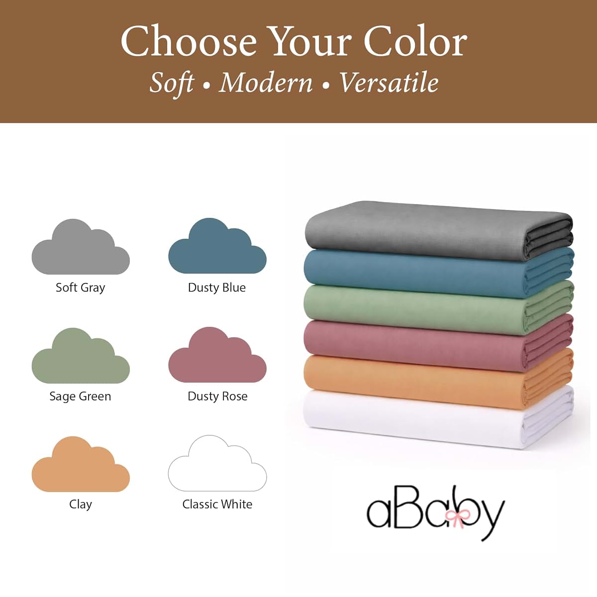 Ababy Custom Size Jersey Cotton Fitted Sheet In Clay (photo 3)