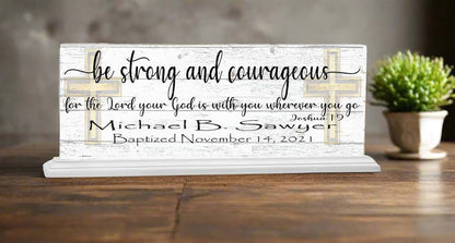 Broad Bay Personalized Baptism Gift Plaque And Baby Birth Keepsake