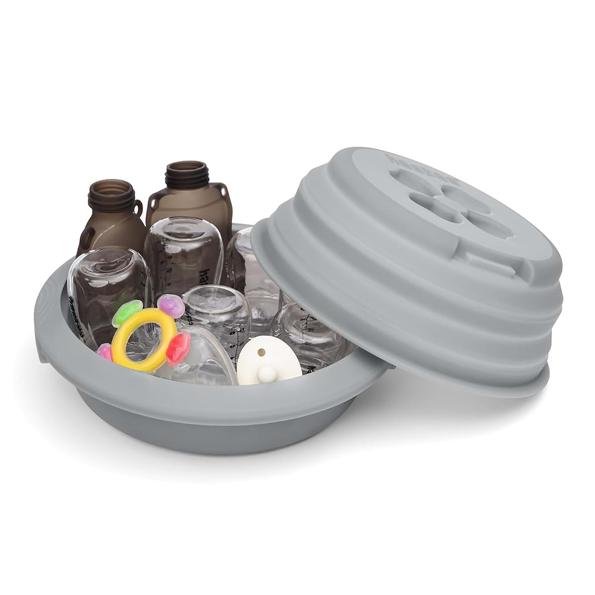 Haakaa Silicone Microwave Bottle Sterilizer & Steamer, Collapsible