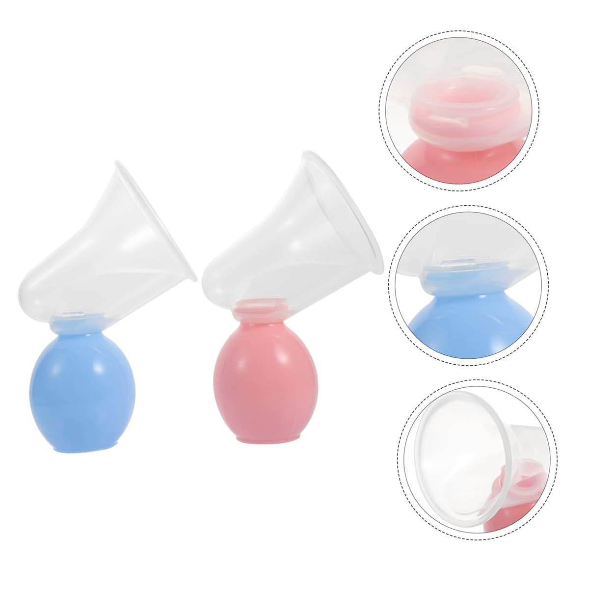 Hanabass 4 Sets Portable Manual Breastmilk Pump With Reflux Design (photo 2)