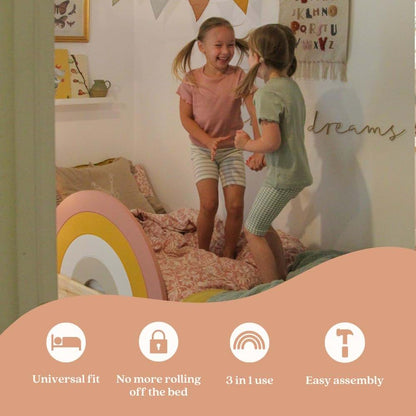 Meamel Premium 3-in-1 Toddler Bed Rail and Decor Guard