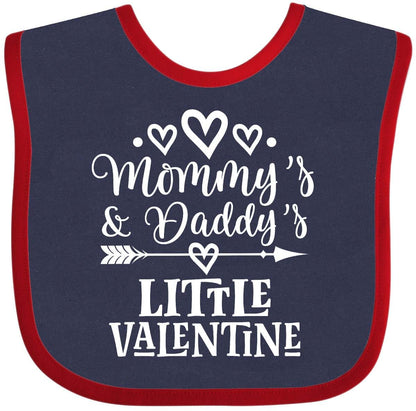 Inktastic Mommy And Daddy Little Valentine Baby Bib
