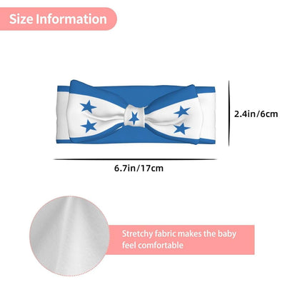 WZYCWB Honduras Flag Pattern Baby Bow Headband For Newborns (photo 3)