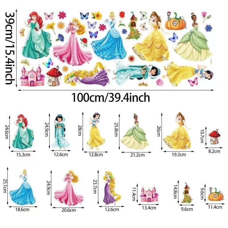 Runtoo Princess Series Wall Decals For Kids Rooms