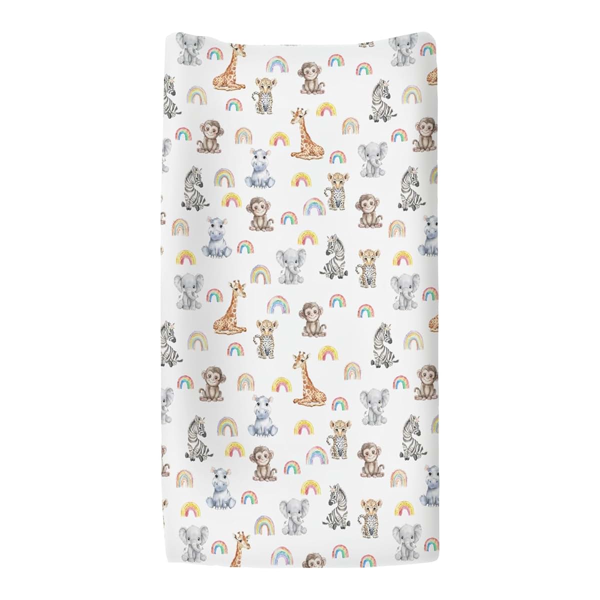 BabyOneStop Safari Jungle Animals Changing Pad Cover 32x16 Soft Polyester Fitted Sheet