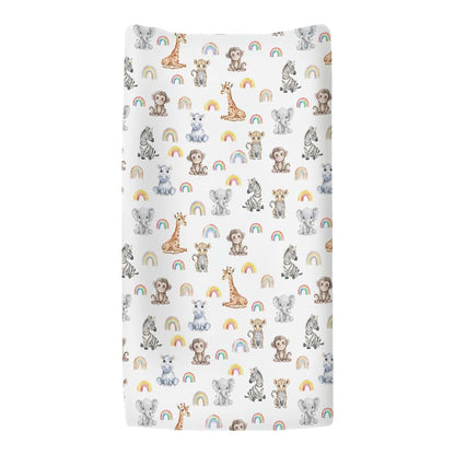 BabyOneStop Safari Jungle Animals Changing Pad Cover 32x16 Soft Polyester Fitted Sheet