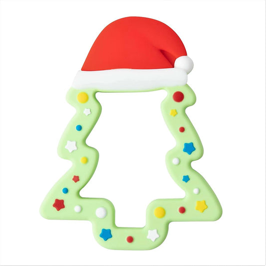 Jimibaby Silicone Christmas Teether, The First Christmas Holiday Teething Toy for Baby Boys and Girls, Ideal Christmas