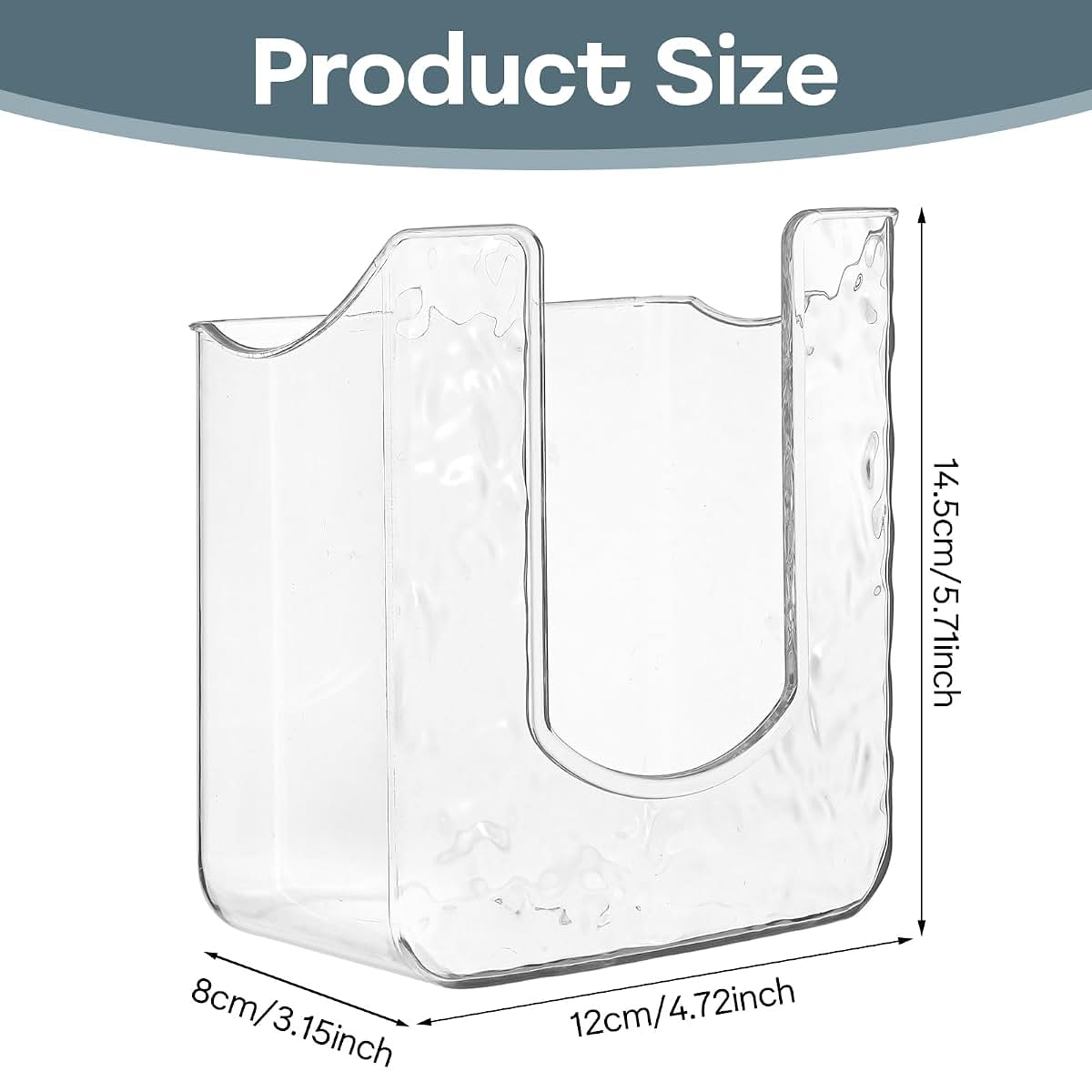 Wall-Mounted Clear Wipes Dispenser Holder for Kitchen and Bathroom