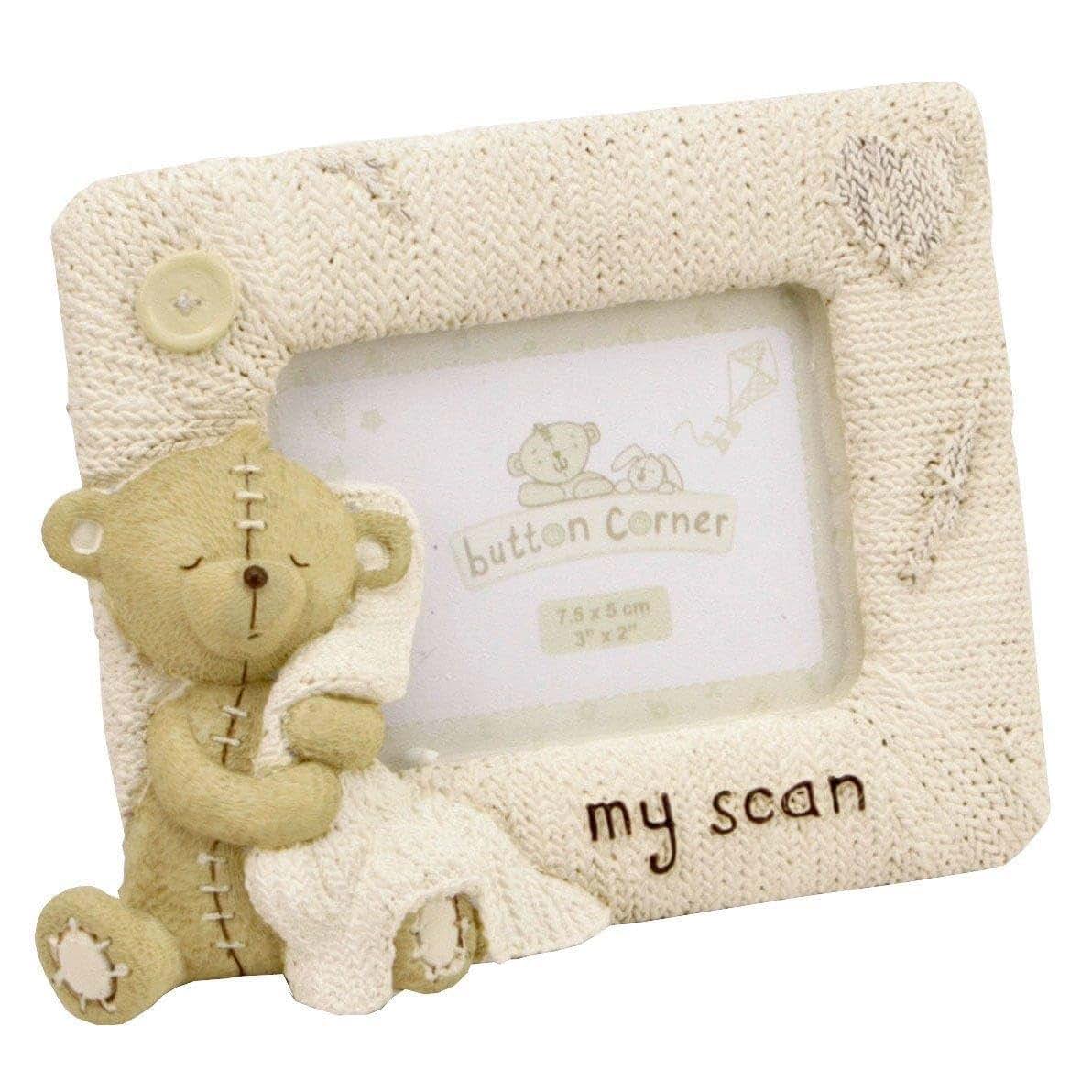 Oaktree Gifts My Scan Button Corner Resin Photo Frame 3 x 2