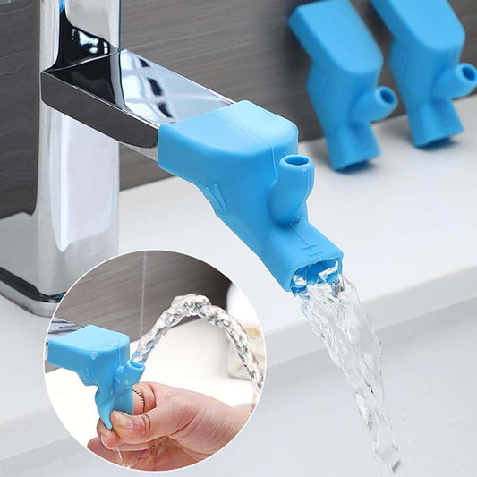 RASTKY Faucet Extender Creative Water Fountain for Children Babies, Squeeze Faucet Attachment for Kitchen Bathroom