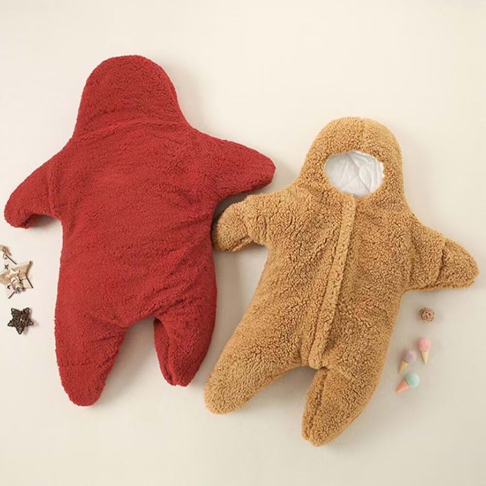Baby Starfish Onesie Thick Fleece Swaddle Sleeping Sack