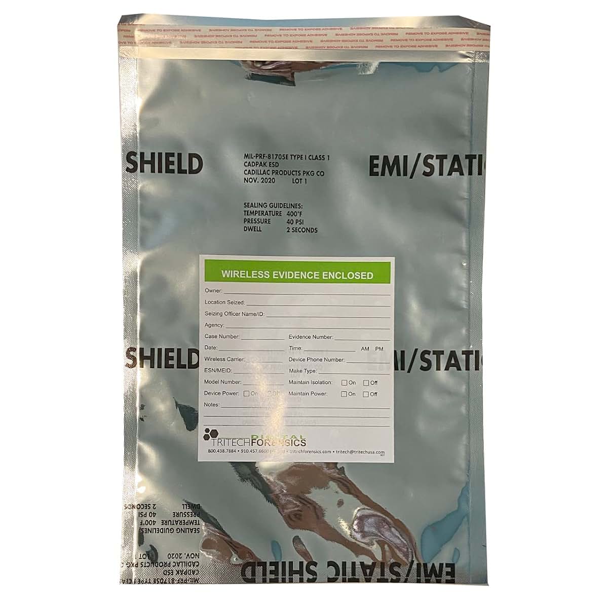 Tritech Forensics Large Disposable Faraday Sleeves for Electrostatic Protection