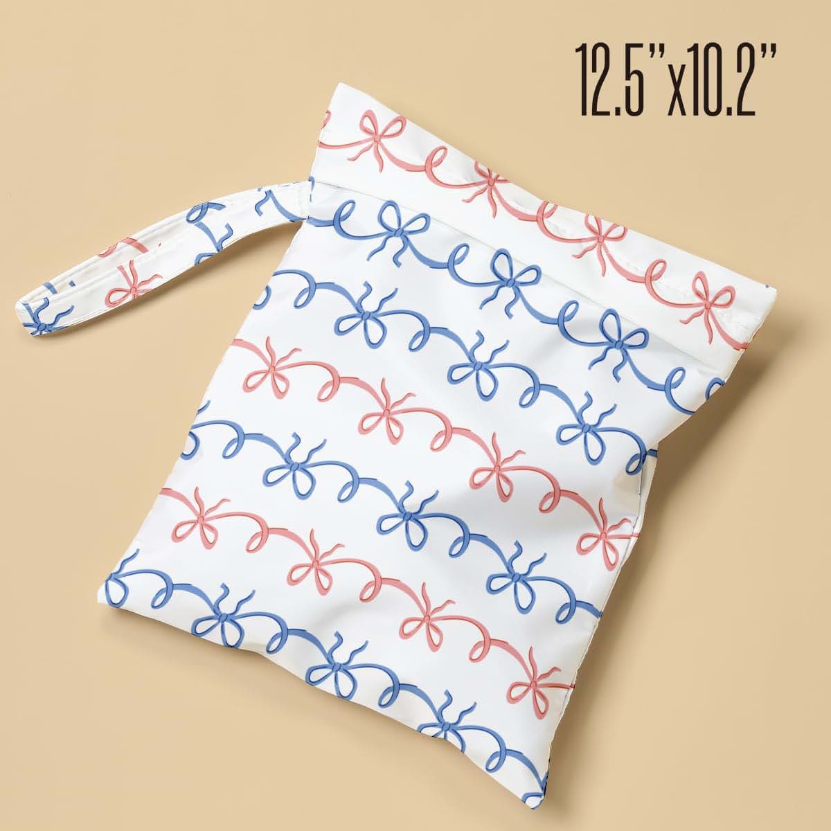 Pykfrhh Waterproof Wet Bag With Bowknot For Diapers And Travel