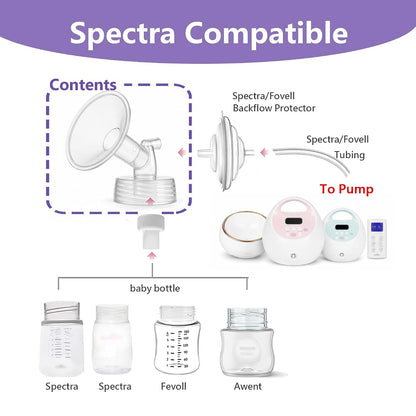Fovell 2×26mm Flange Compatible with Spectra S1 S2 15 Plus Synergy Gold Ameda MYA Motif Luna Breast Pump, Replacement (photo 2)