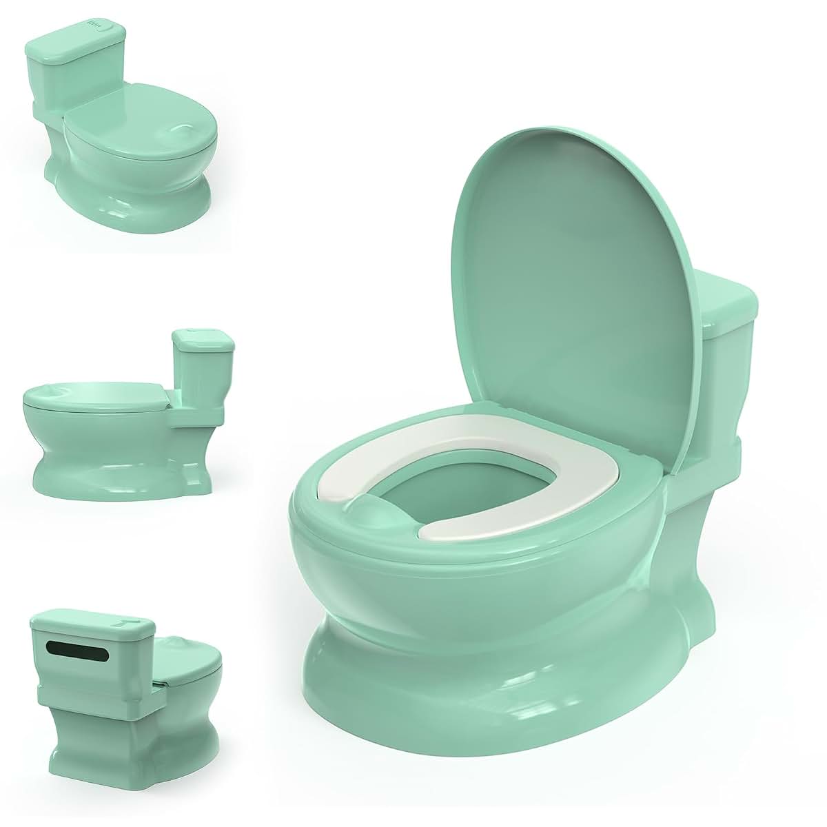 PipNest Toddler Potty Training Toilet with Flush Sound, Splash Guard and Removable Seat
