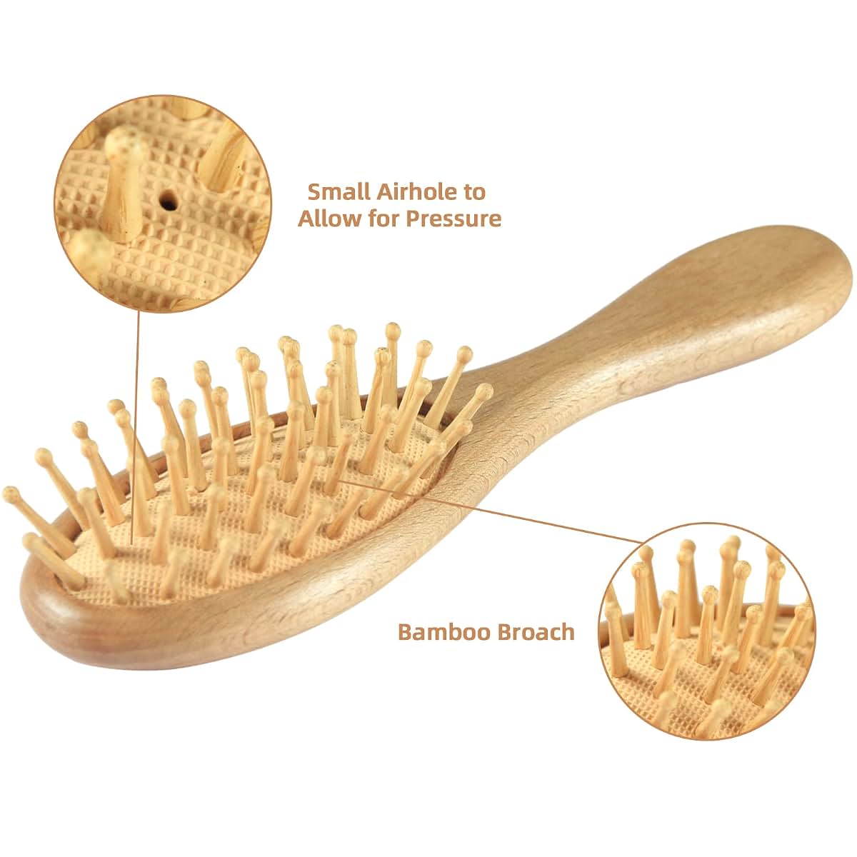 Jade Kit Baby Hair Brush and Comb Set, 4-Piece Wooden Grooming Kit (photo 4)