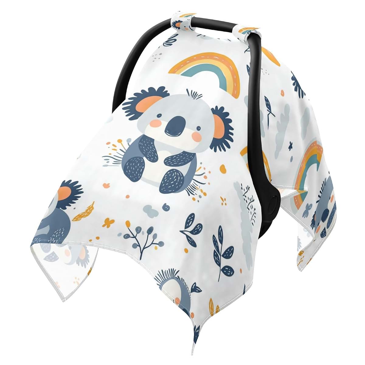 Koala Rainbow Cloud Baby Car Seat Canopy Cover for Stroller & Privacy Use