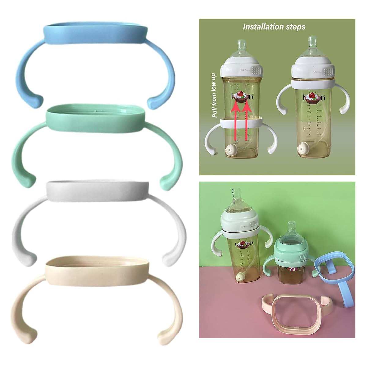 Psdndeww Nonslip Square Bottle Handle For Independent Eating (photo 2)