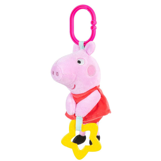 Kids Preferred Peppa Pig Take Along Activity Toy - Baby Toy, Star Teether, Rattle, Sensory Toy, 9 Inches, On-The-Go