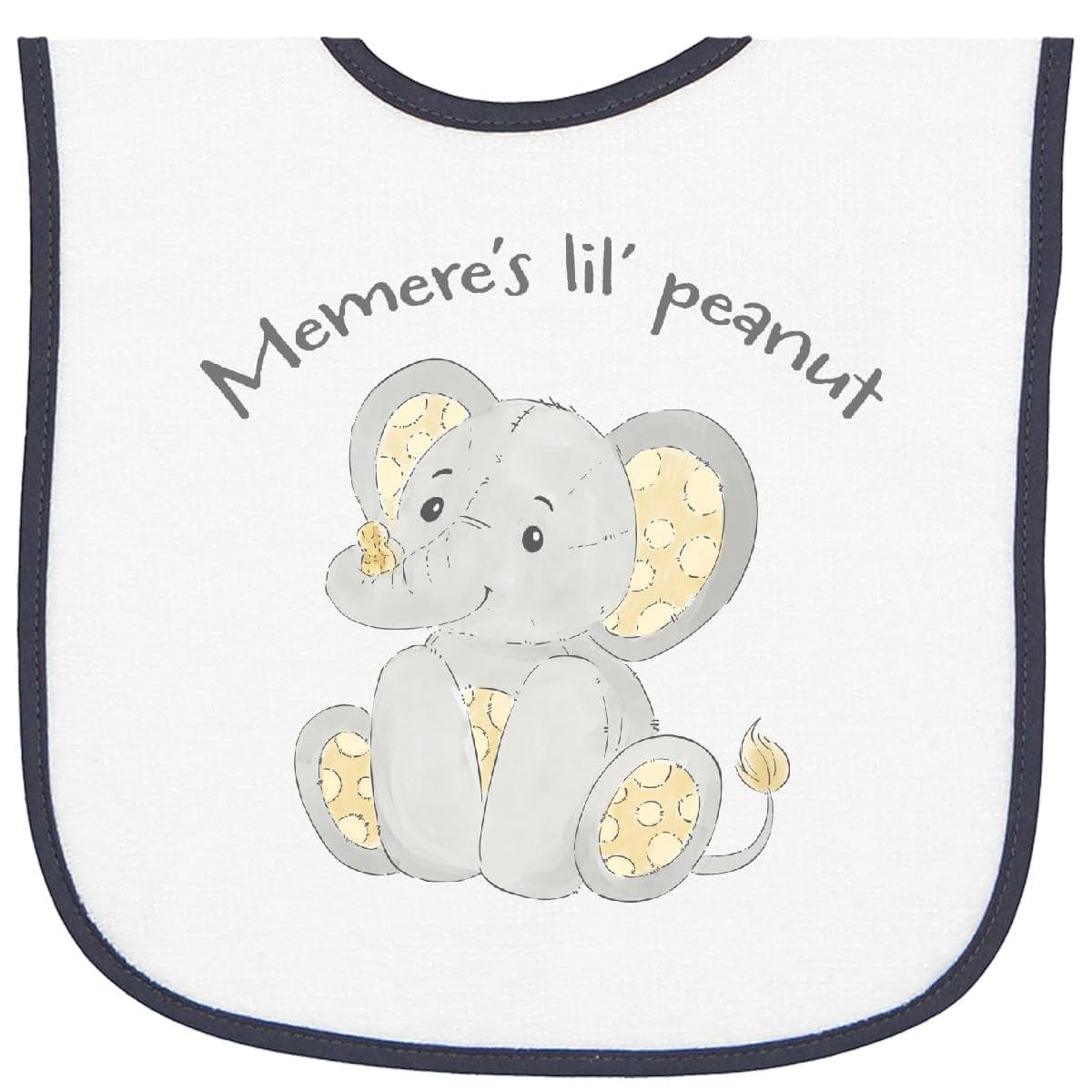 inktastic Memere's Little Peanut Baby Terry Cloth Bib