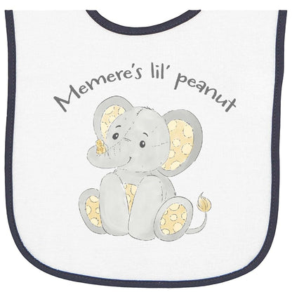 inktastic Memere's Little Peanut Baby Terry Cloth Bib