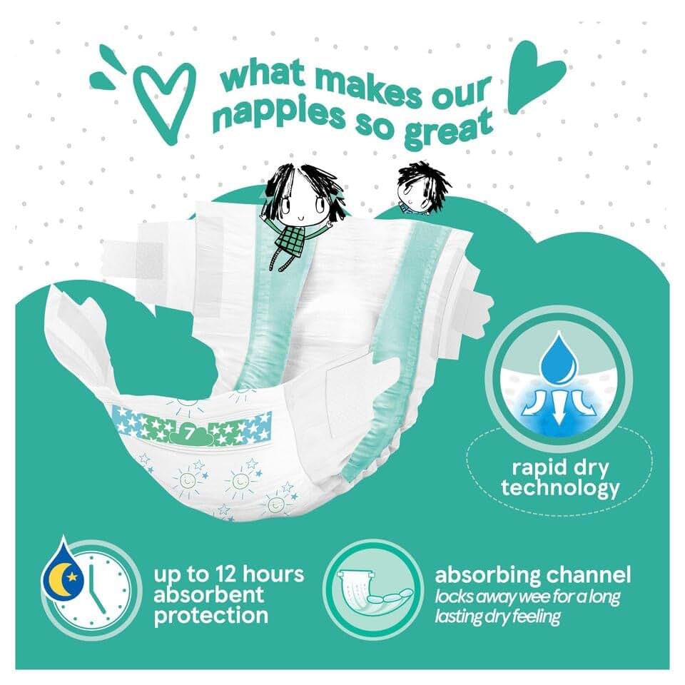 2X Fred & Flo Size 7 Nappies 22 Pack (photo 3)