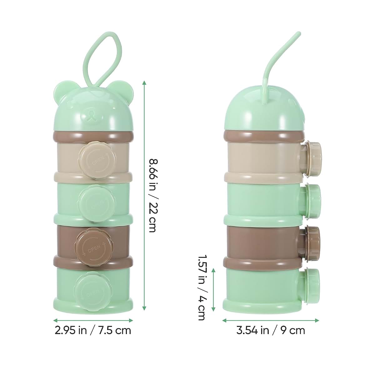 Kisangel 4-Layer Milk Powder Box Portable Formula Storage Container