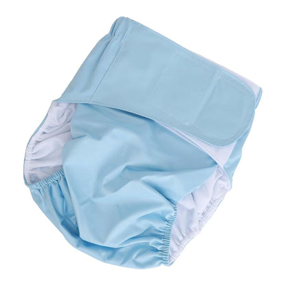 Adult Cloth Diaper Underwear High Absorption Reusable Leak Proof Light Blue