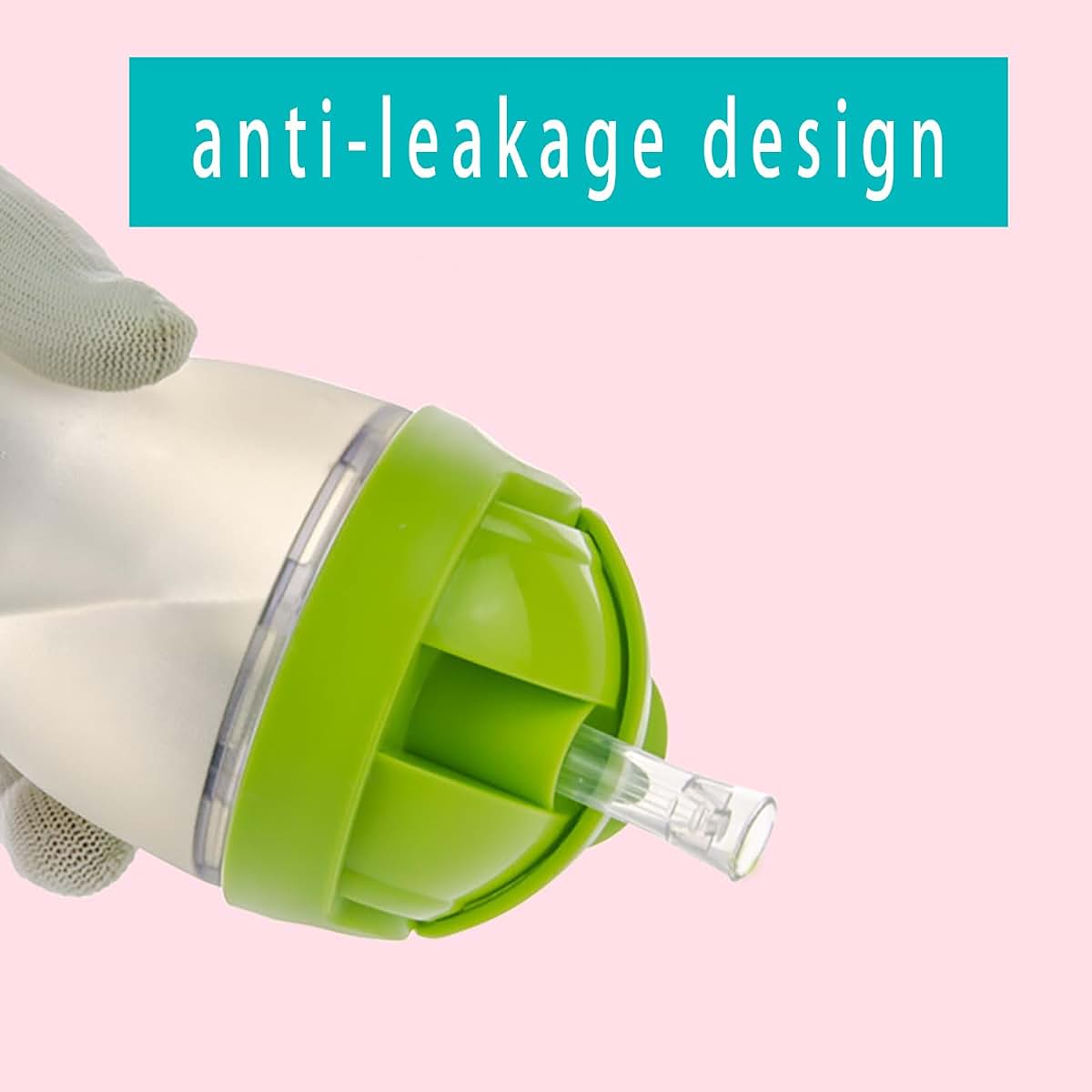 TEITEAI Green Silicone Straw Sippy Cup Lid for Boon Nursh
