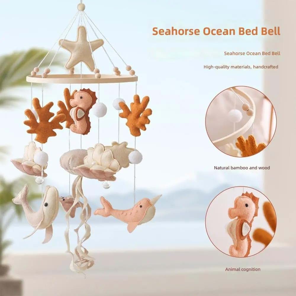 MHADBKH Crib Mobile, Ocean Nursery Ceiling Decor Handmade Gifts for Birthday