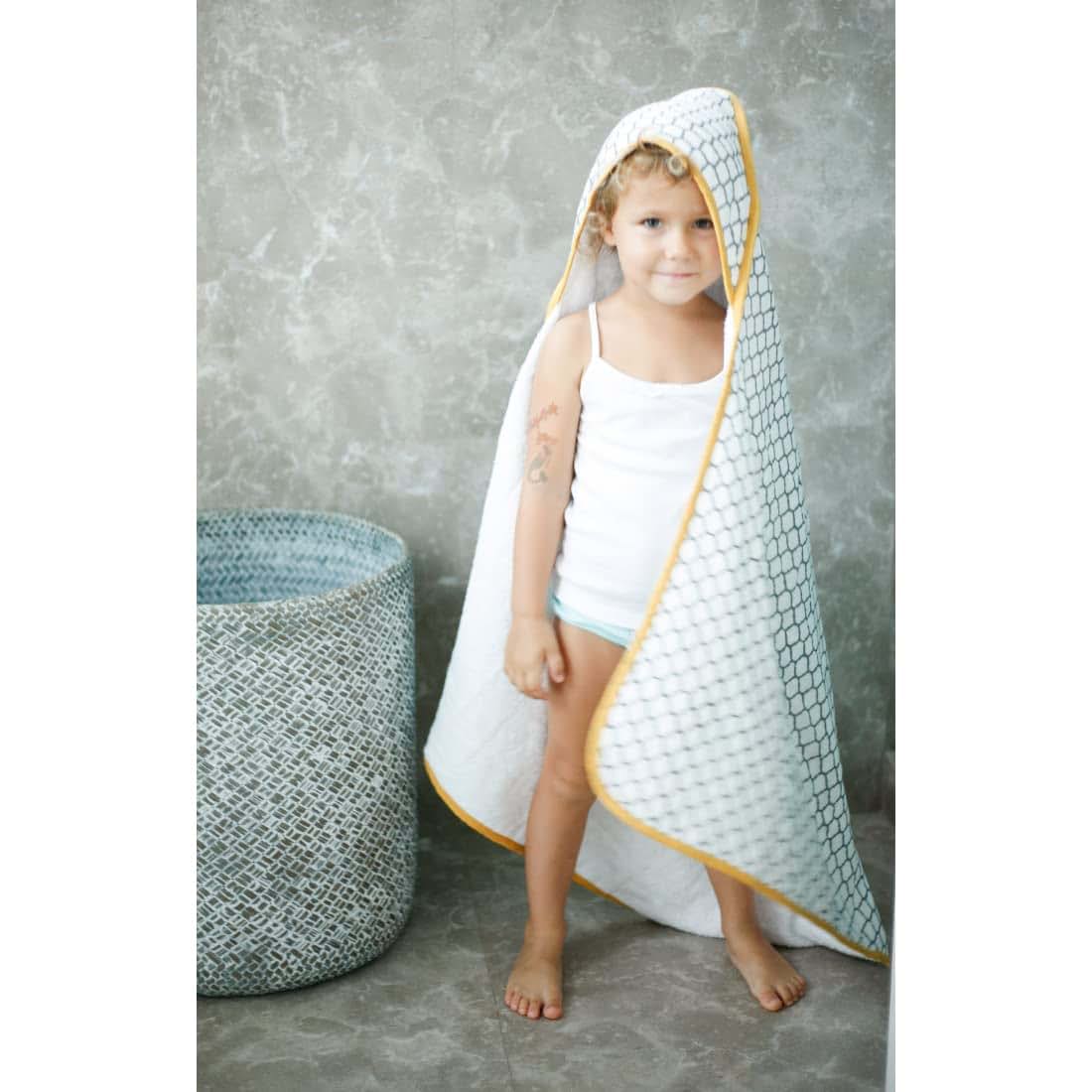 Malabar Baby Hooded Towels - Block-Printed Cotton Hooded Towel (photo 3)